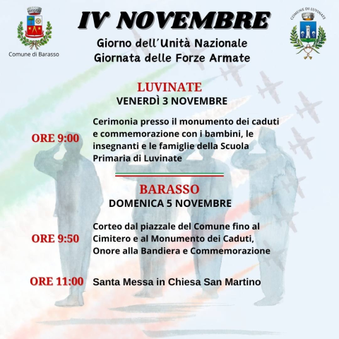 4 novembre: giorno dell’unità nazionale e giornata delle forze armate